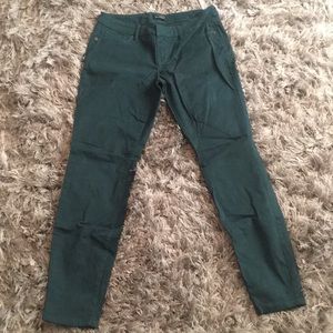 Forrest green jeans from The Limited